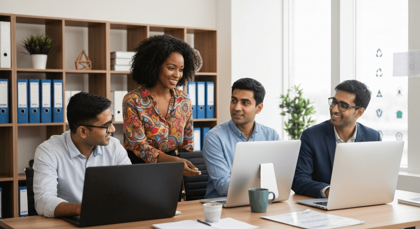 Professional business team collaboration